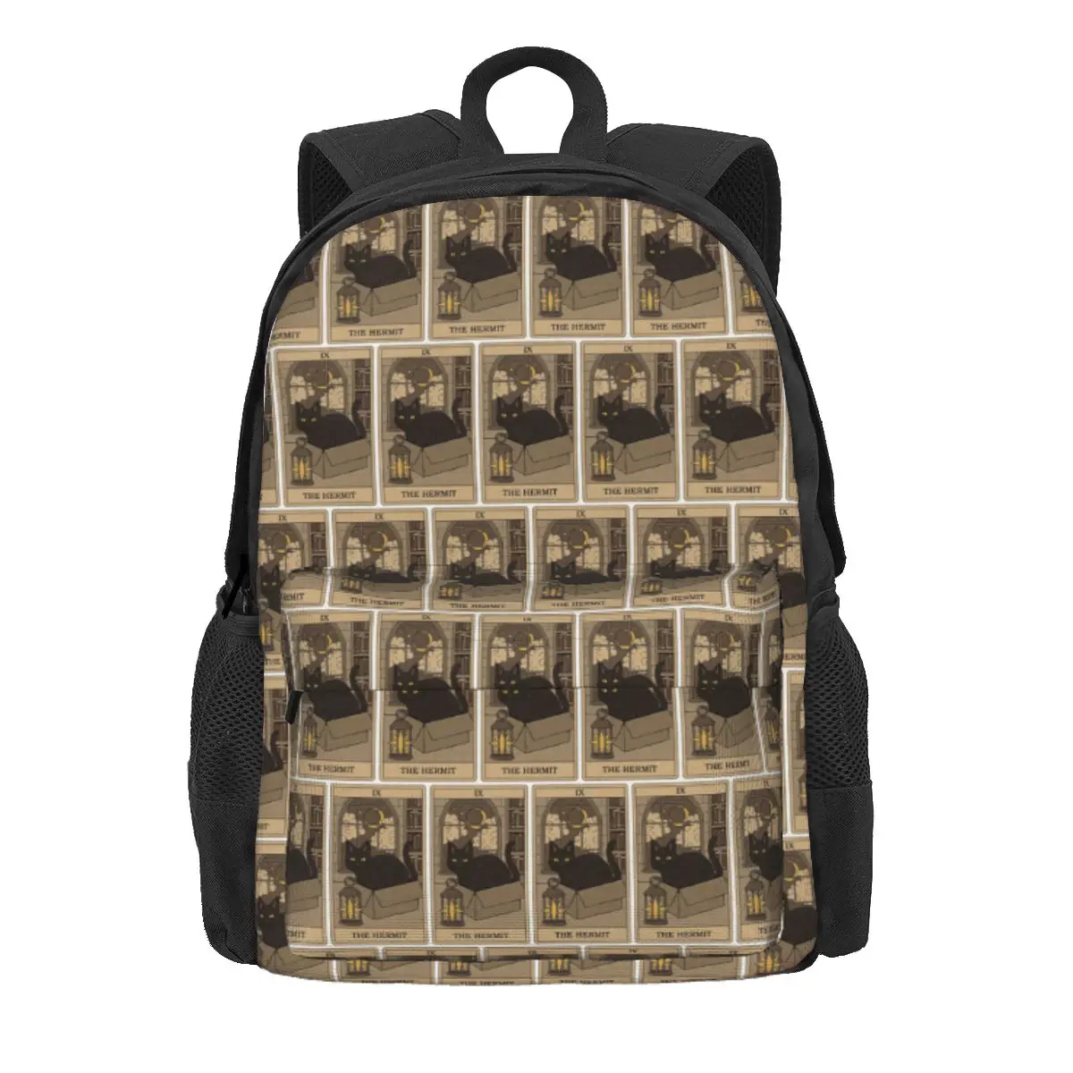 

The Hermit - Cats Tarot Backpack Daypack Large Capacity Kids BookBag School Bag Shoulder Bags for Men Women
