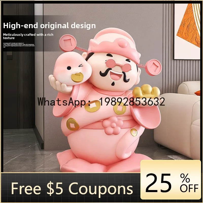 

Z4 Creative Snake Year Mascot Large Floor Ornament Roly-Poly Living Room Home Decoration God of Wealth Welcome Figurine