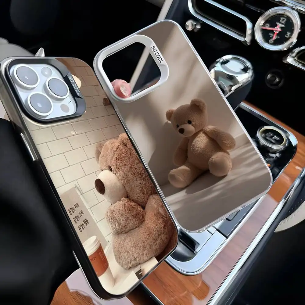 

Bear Toy Phone Case For iPhone 16,15,14,13,12,11,Mini,Pro,MAX White Matte Shockproof Cover