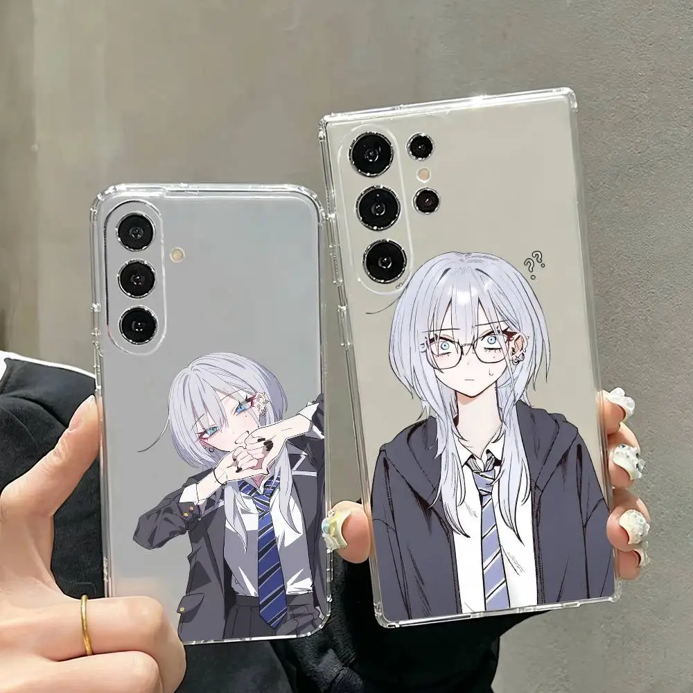 Haimiya-senpai wa Kowakute Kawaii  Phone Case For Samsung S25,S24,S21,S22,S23,S30,Ultra,S20,Plus,Fe,Note,10,9,5G Transparent