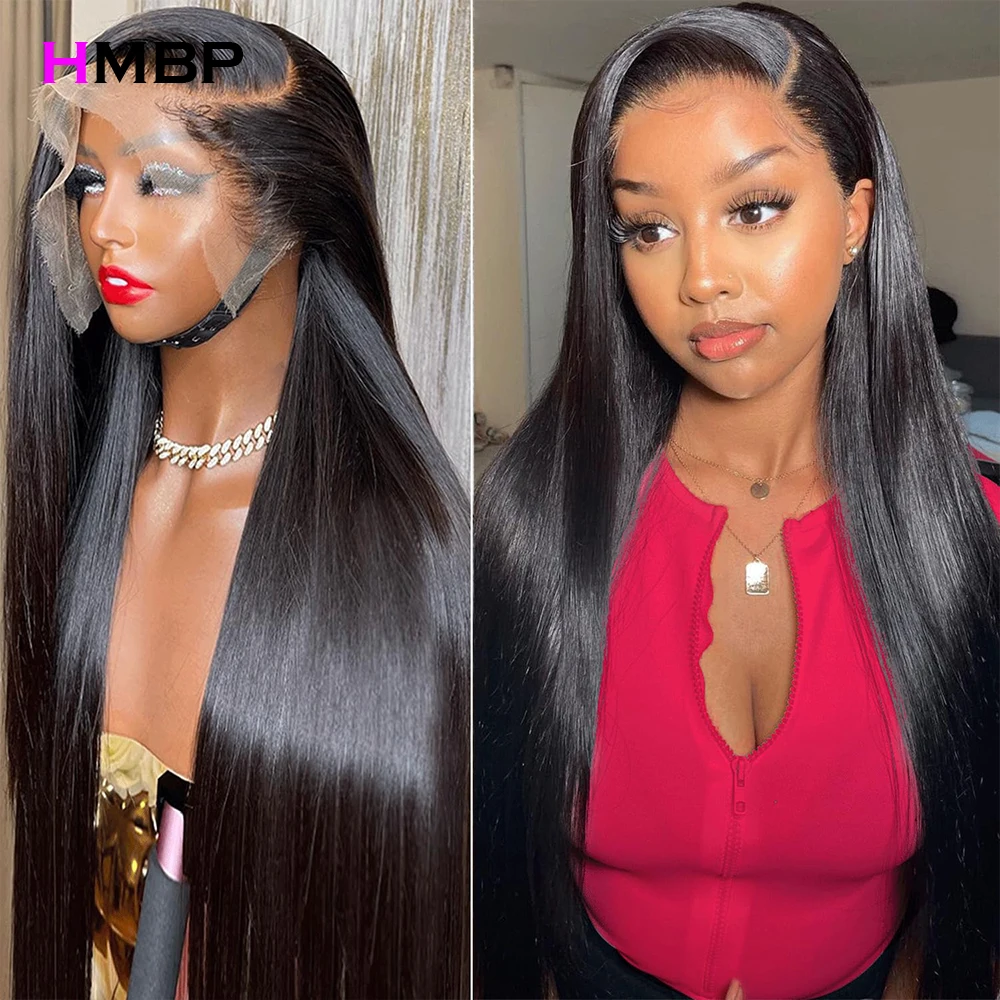 Glueless Wigs Human Hair 30 34Inch Straight 13x4/13x6 HD Lace Frontal Wigs Brazilian Preplucked Lace Front Human Hair Wig HMBP