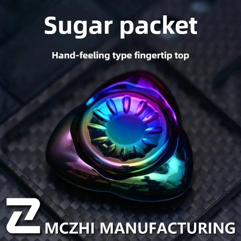 Seiko Intelligent Manufacturing EDC Sugar Pack Three-page Smooth Feel Mechanical Metal Fidget Spinner Decompression Toy