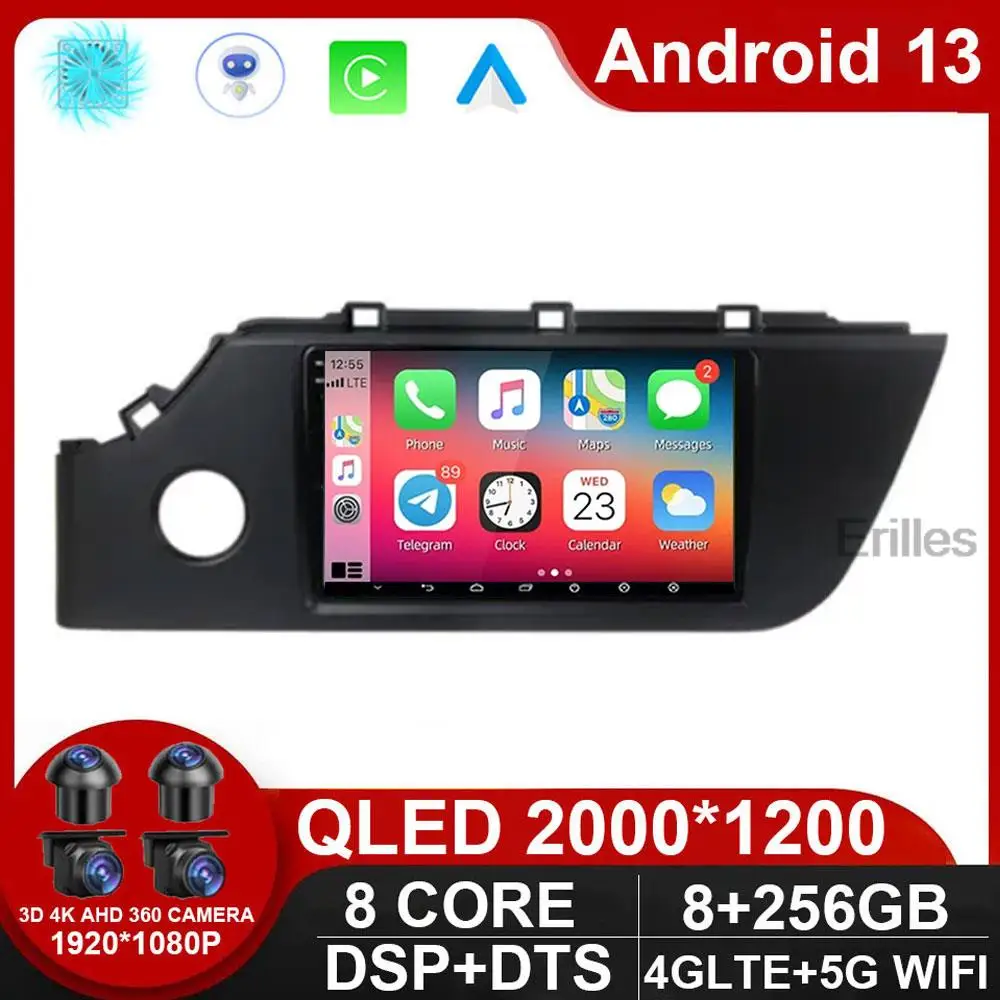 

Android 13 Carplay Car Radio For KIA RIO 4 2020 2021 multimedia player GPS Navigation 2din Stereo GPS DVD Carplay NO DIN