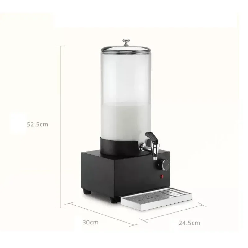 Commercial Stainless Steel Beverage Dispenser, Single Tank Insulated Milk Juice Dispenser with Tap, Buffet Hot Cold Drink Warmer 4