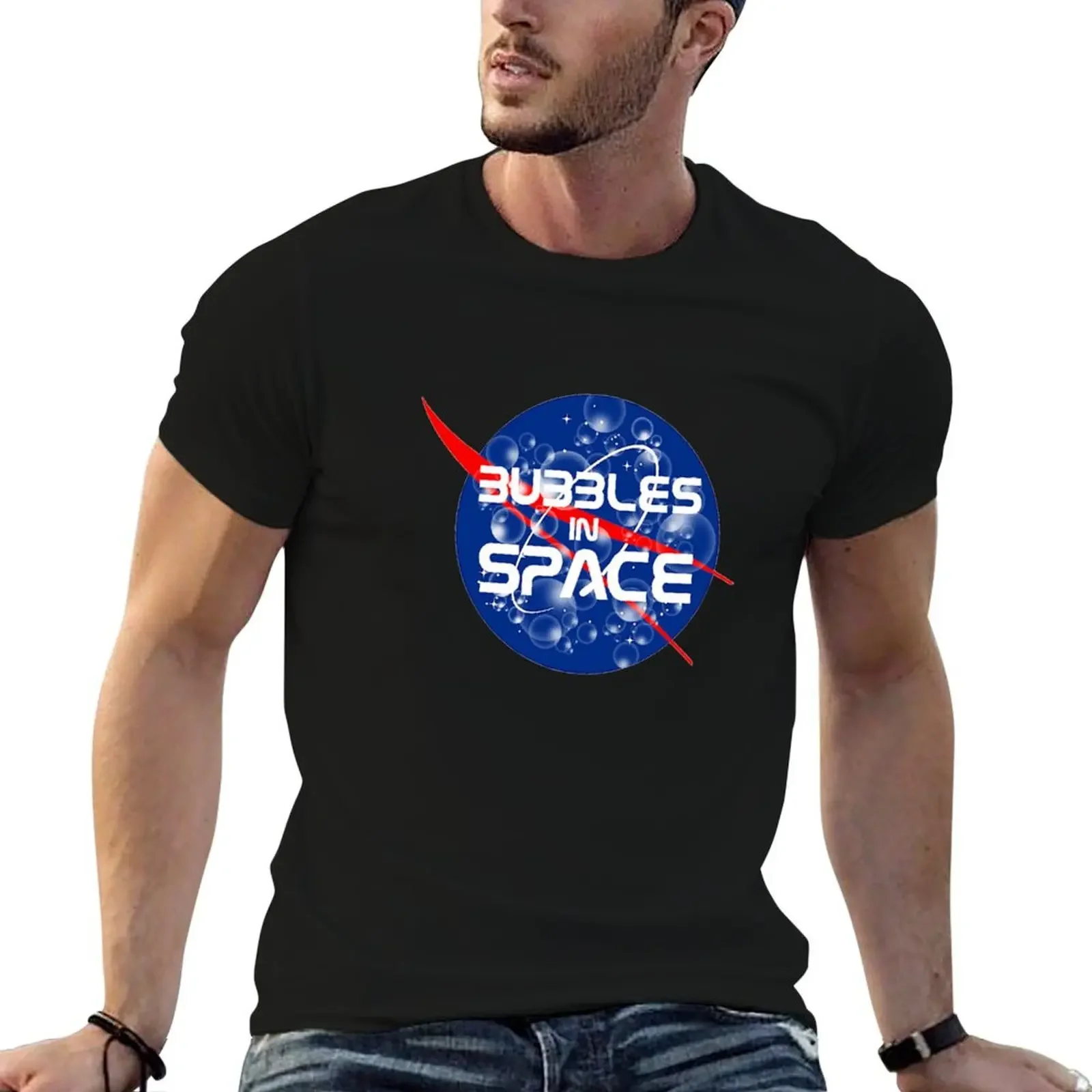 

BUBBLES IN SPACE T-Shirt valentines clothes topping cotton graphic tees for a boy shirts men