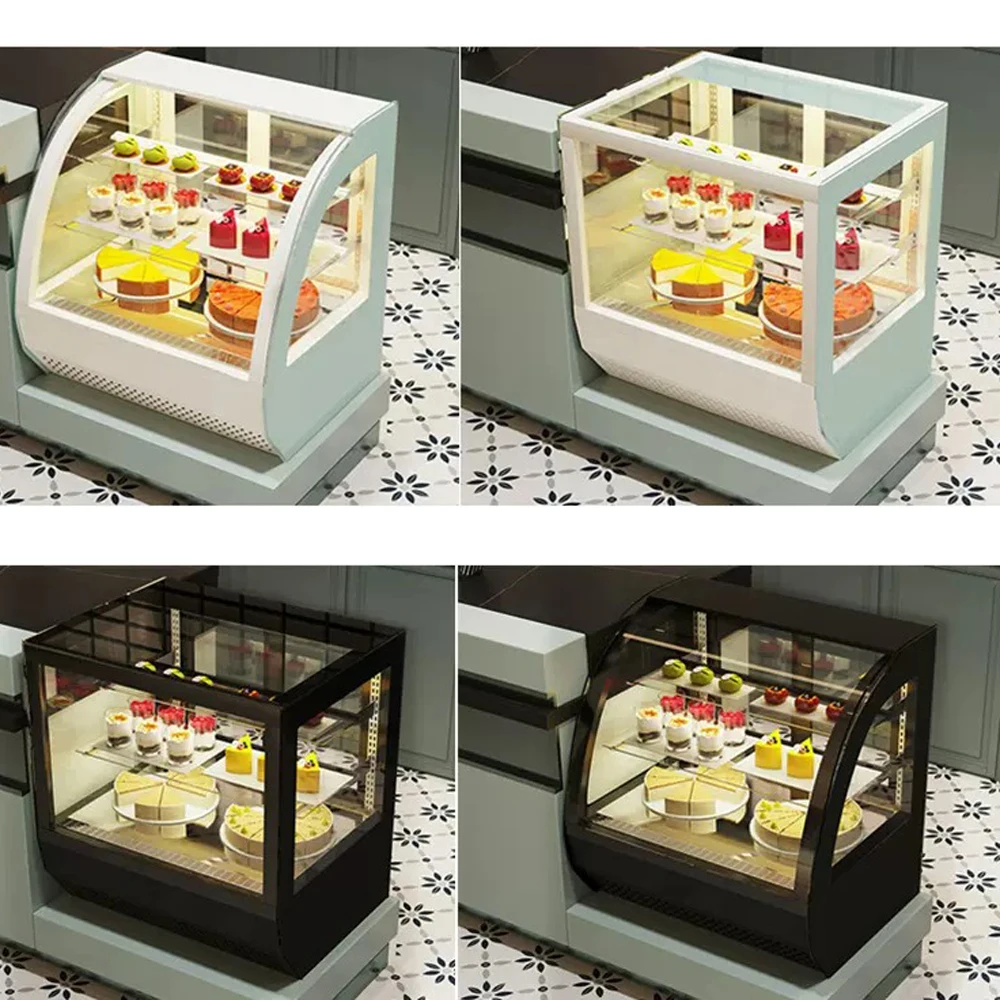 Commercial Cake Counter Milk Tea Shop Fruit Bar Fresh Cabinet Dessert Small Refrigerated Display Cabinet Air-cooled