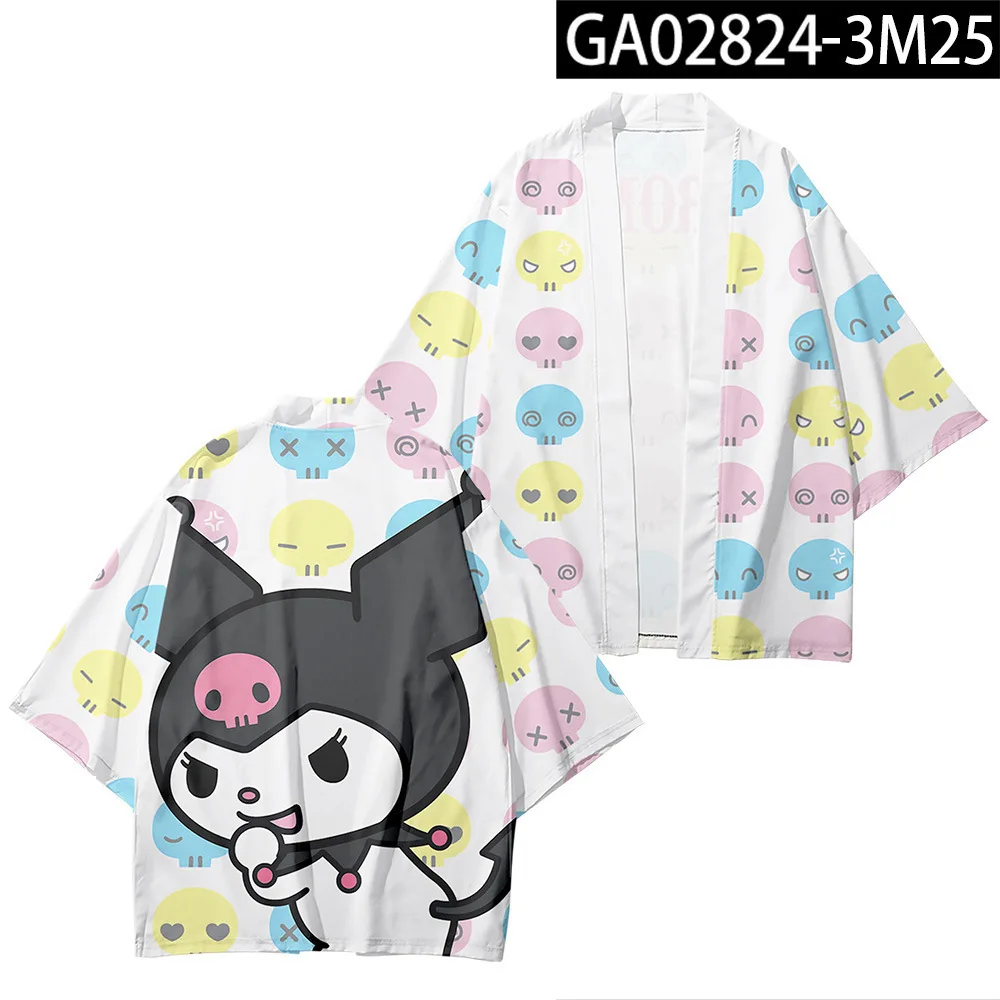 Kuromi Kuromi Kimono Cloak Anime Peripheral Two-dimensional Sweet Japanese Style Trendy Casual Summer Haori