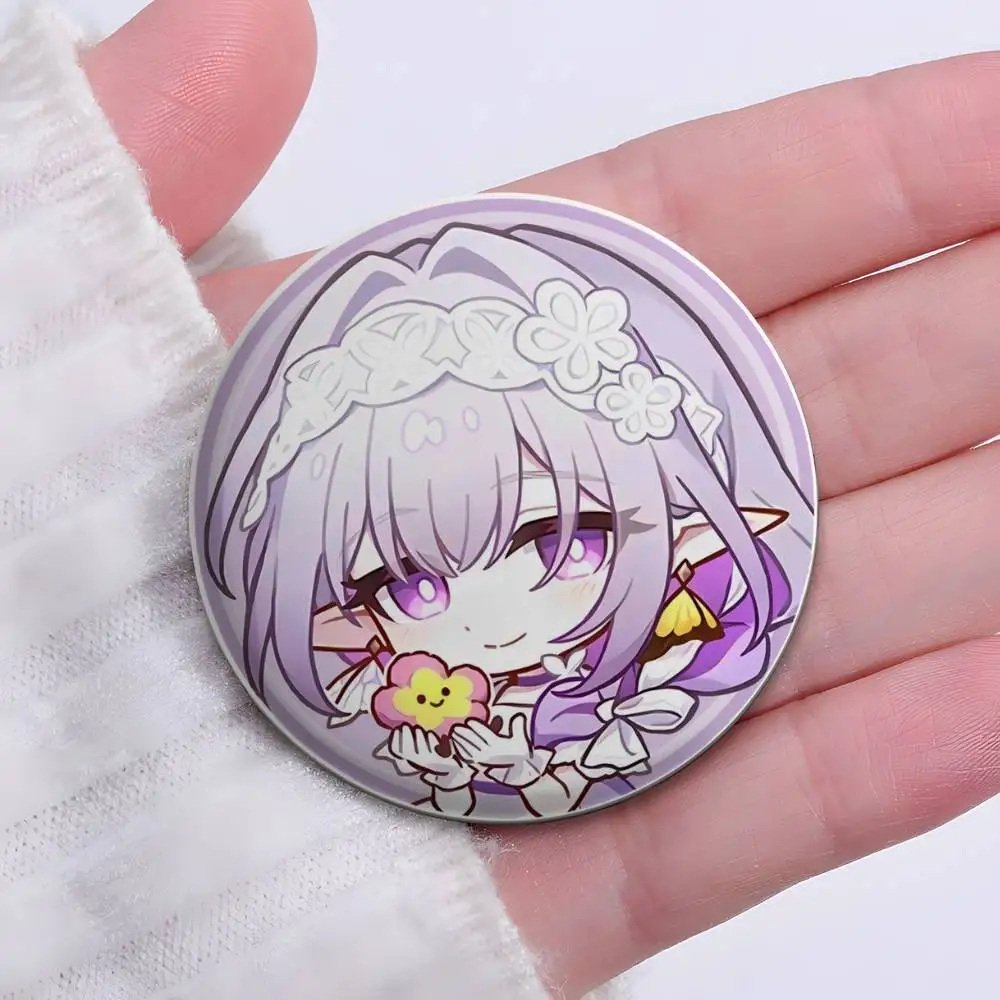 لعبة هونكاي إمباكت شارات لطيفة مستديرة رائعة شارة دبابيس دبابيس إبداعية للملابس قبعة ظهره إكسسوارات الهدايا