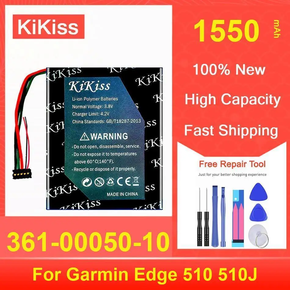 

Kikiss Battery 1550Mah 361-00050-10 For Garmin Edge 510 510J