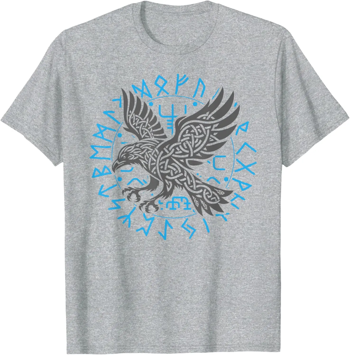 Odin’s Raven & Norse Compass Rune T-Shirt 100% Cotton O-Neck Short Sleeve Summer Casual Mens T-shirt Streetwear