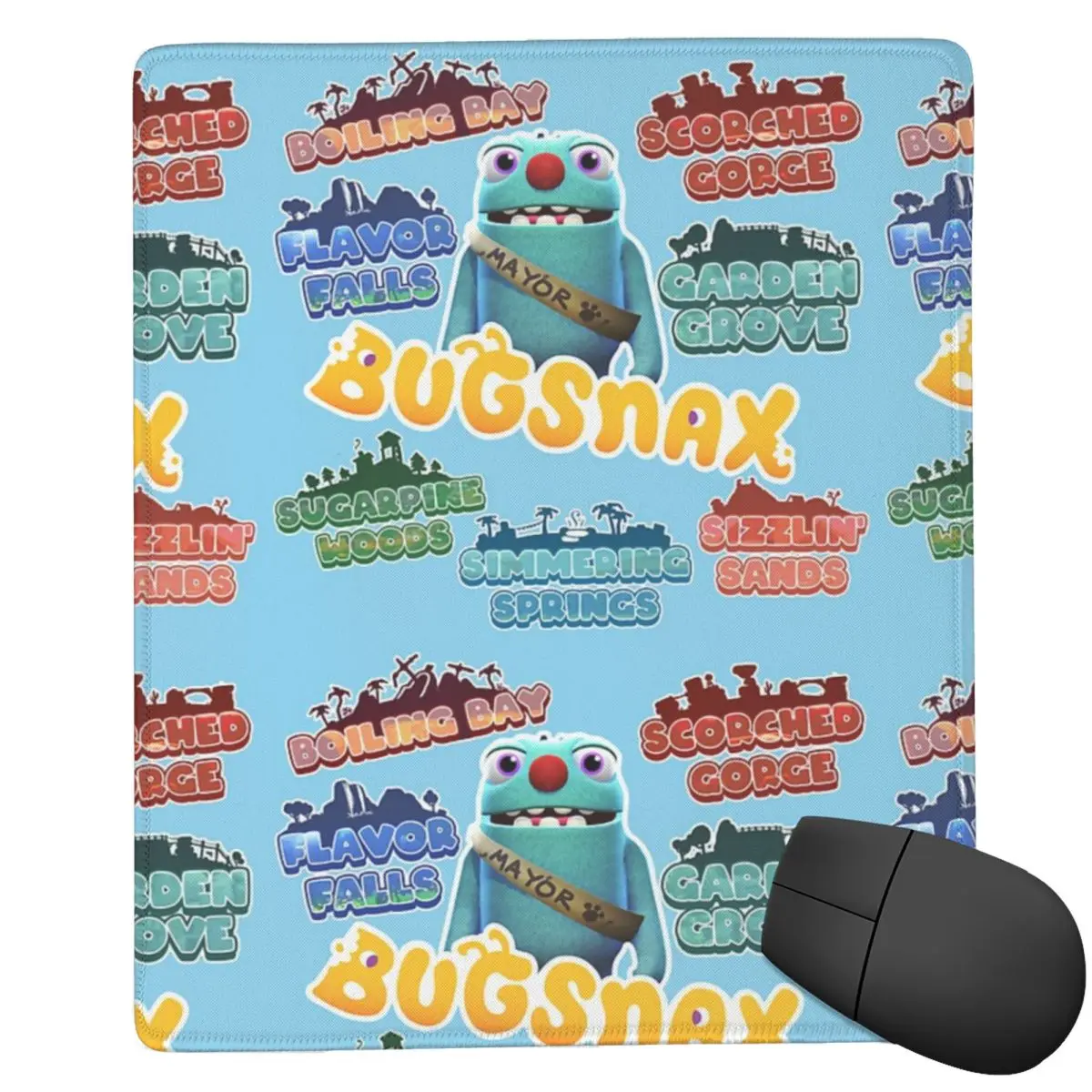 

Коврик для мыши Bugsnax Locations Fan Art Pack Black Kinda Bug 7x9 дюймов (22x18 см) для компьютера, клавиатуры, игрового ПК, ноутбука, рабочего стола
