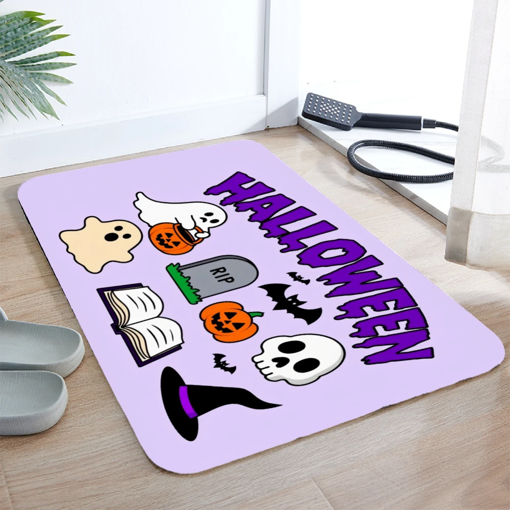 

VIKAMA Upgrade Your Bathroom With a Halloween Diatomite Floor Mat Absorbent Quick-Dry Non-Slip Washable For Easy Manageability