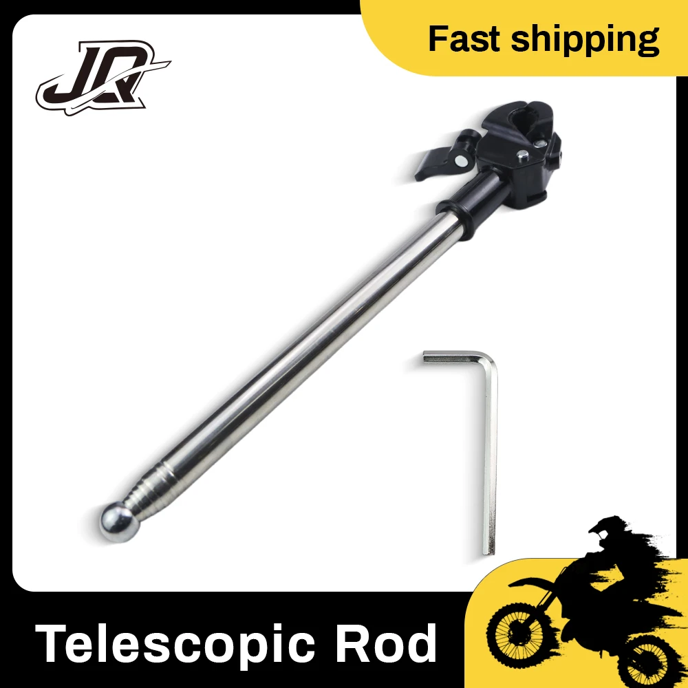 120cm Telescopic Stainless Steel Flag Pole With Quick Release Clamp Portable Multifunctional Bracket For Motorcycle And ATV