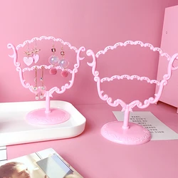 Girl heart pink storage rack bracelet necklace hanging earrings ring desktop display finishing ins style indoor storage
