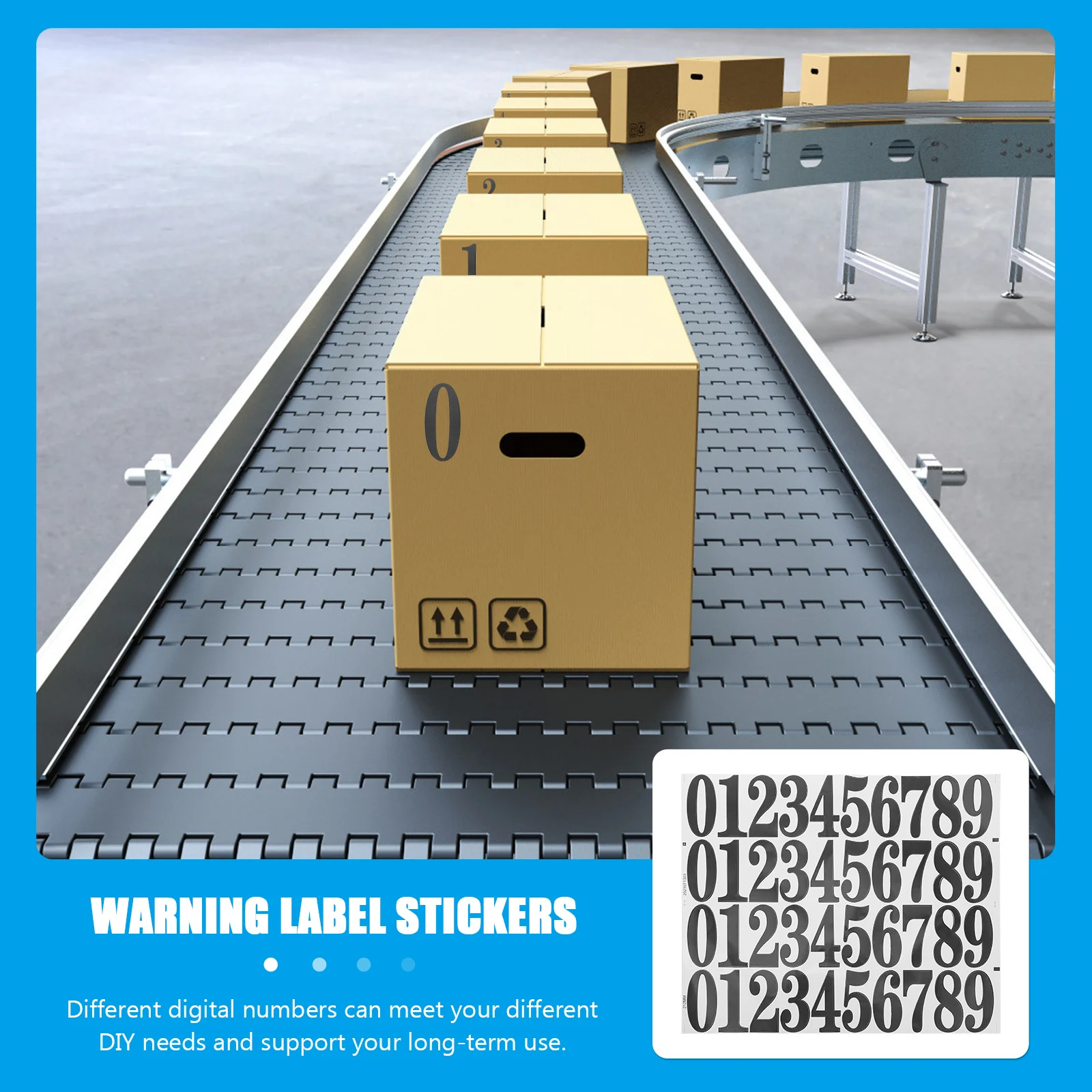 

Waterproof Oil-Proof Tear-Resistant Adhesive Labels 5 Sheets Digital Mailbox Number Stickers For Diy Crafts Folder Label