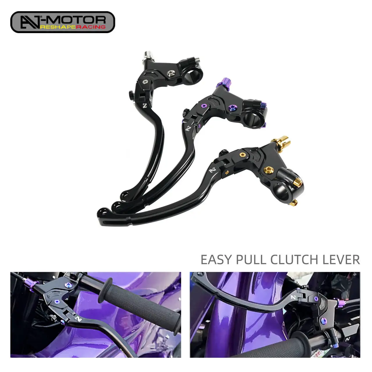 AJ-MOTOR Motorcycle Racing Easy Pull Clutch Lever Adjustable For Yamaha YZF-R1 09-25 YZF-R6 08-25 YZF-R7 22-25 YZF-R9 24-25