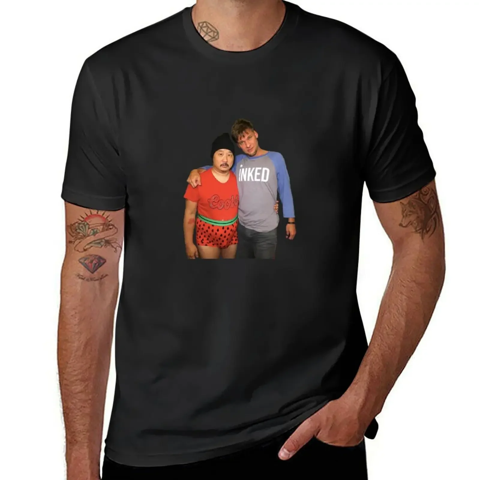 

Bobby Lee Theo Von Tigerbelly Podcast T-Shirt oversized cheap stuff plus sizes mens vintage t shirts