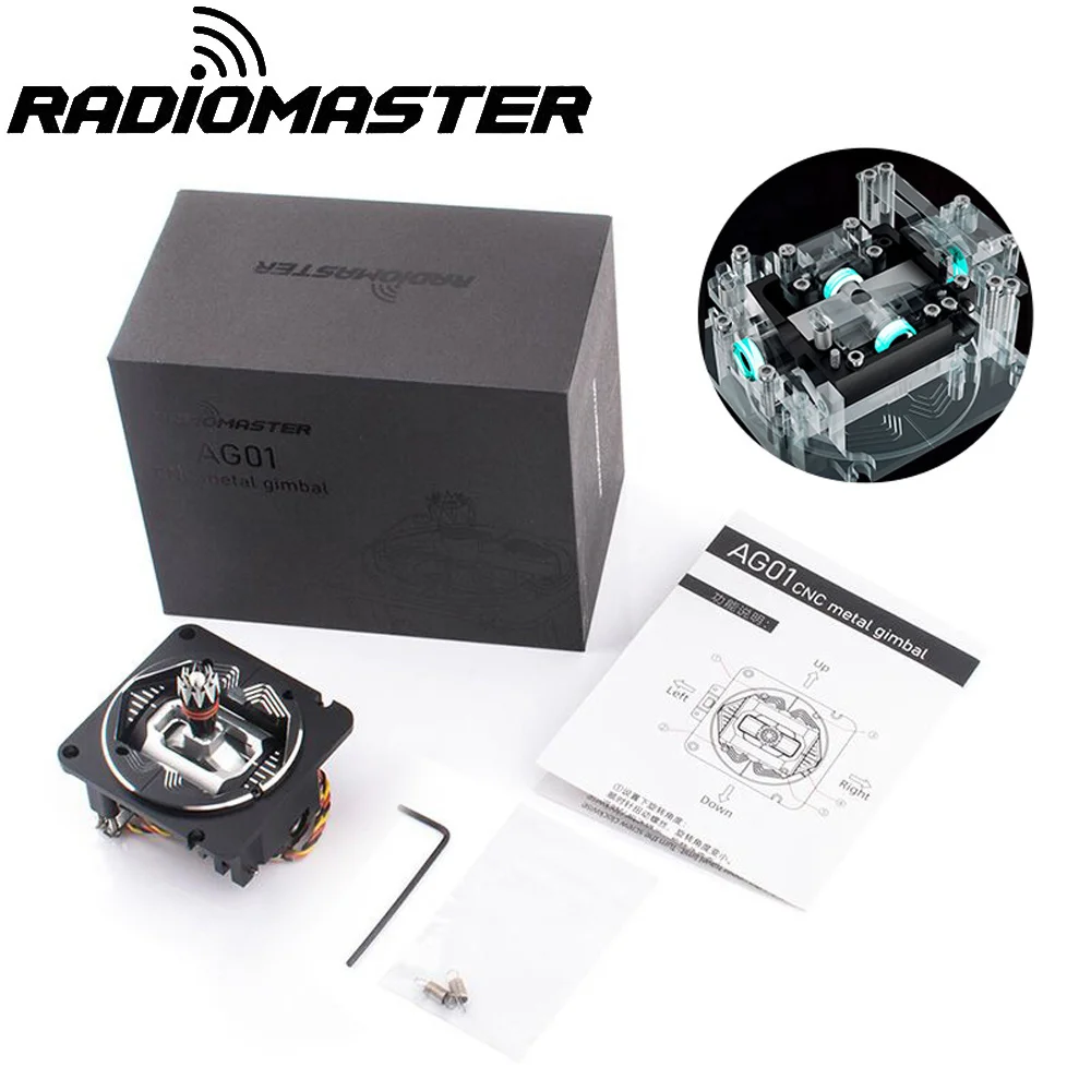 RadioMaster AG01 Full CNC Throttle / Self Centering Hall Gimbal For TX16S / Zerro Raido Transmitter Remote Controller