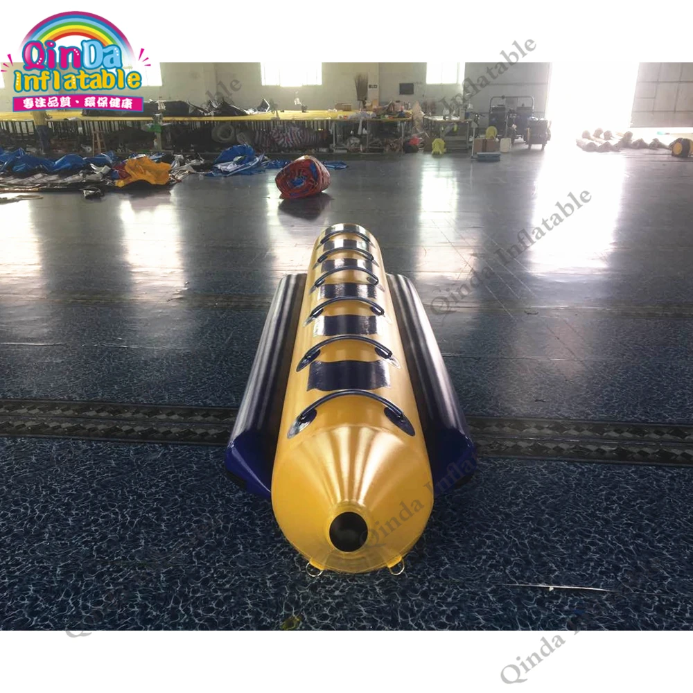 Exciting Sport Games Flying Fish Water Boat 0.9Mm Pvc Inflatable Banana Boat Float In Ocean