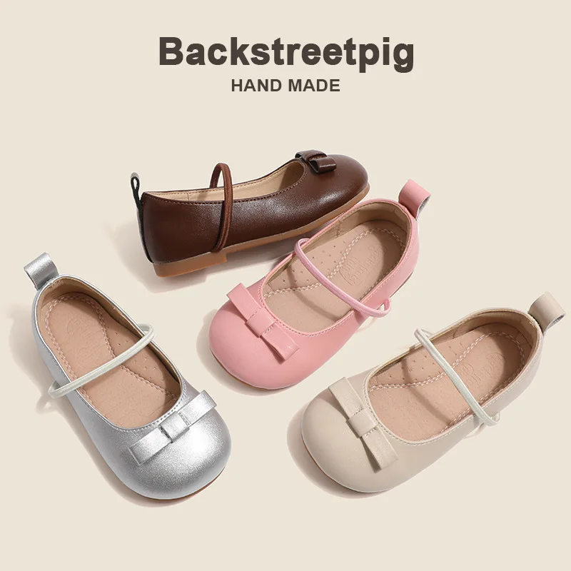 

Girls Single Shoes 24 Fall Fashion Foreign-style Leather Shoes Soft Bottom Breathable Girls Baby Single Shoes Children's Shoes