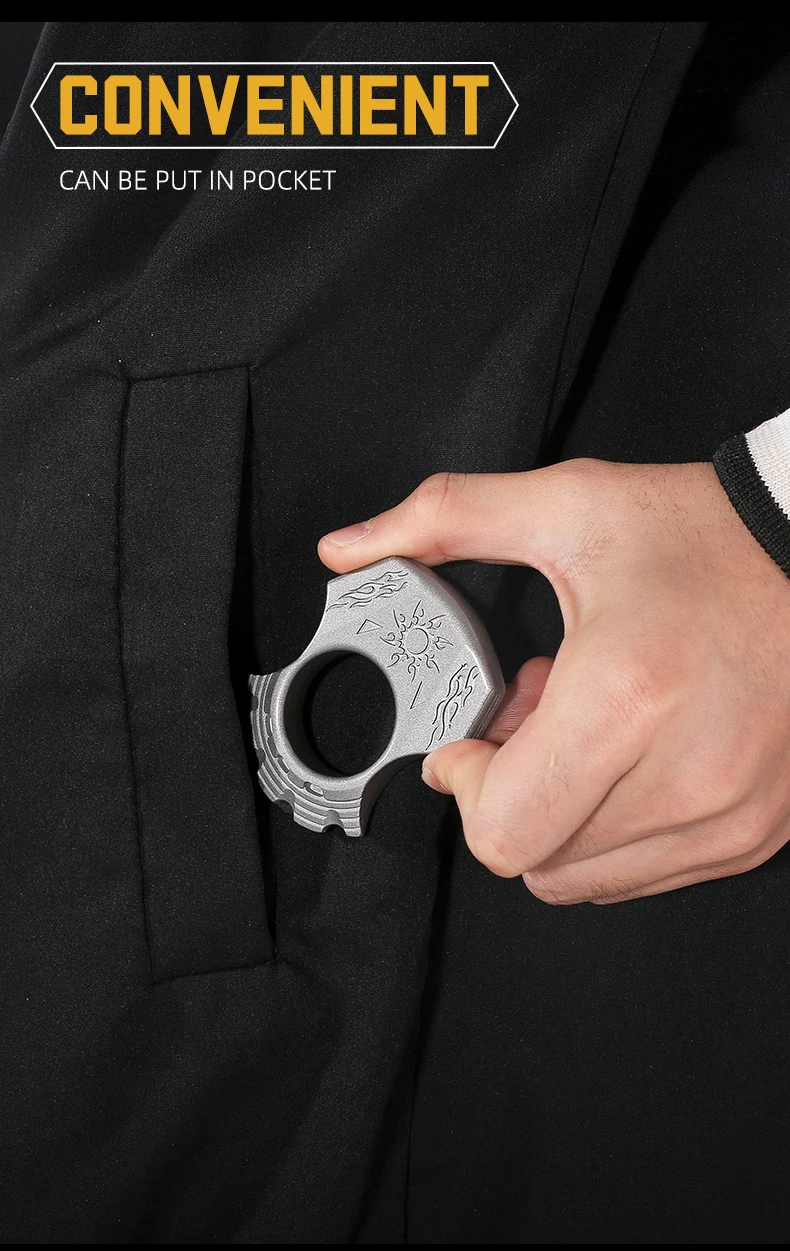 Stainless Steel/Solid/Tools To Prevent Injury/Provide Safety/EDC Double Headed Window Breaker/Type T/Short/Emergency Equipment