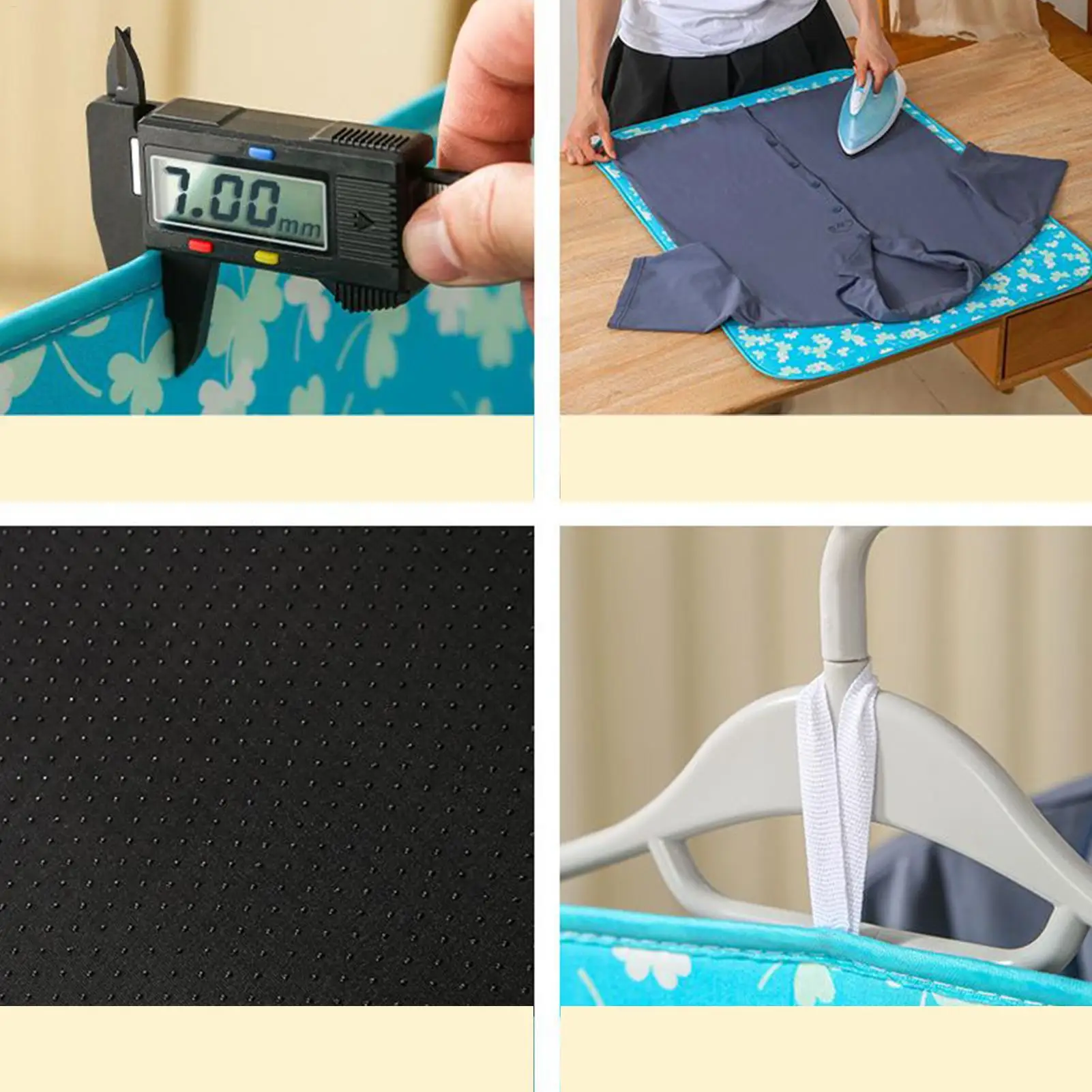 Ironing Mat For Sewing Non-Slip Iron Blanket Portable Ironing Mat For Quilting Crafting Sewing Apartment Workplace Dormitory