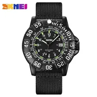 SKMEI 9281 Quartz Watch for Men Military Luminous Sport Nylon Date Calendar Mens Waterproof Wristwatches Clock Reloj Hombre
