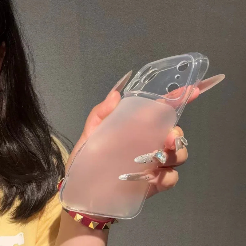 حافظة هلامية أصلية ذات نافذة كبيرة لهاتف آيفون 17 16 15 14 13 Pro Max مقاومة للصدمات من السيليكون الناعم غير اللامع Funda #5