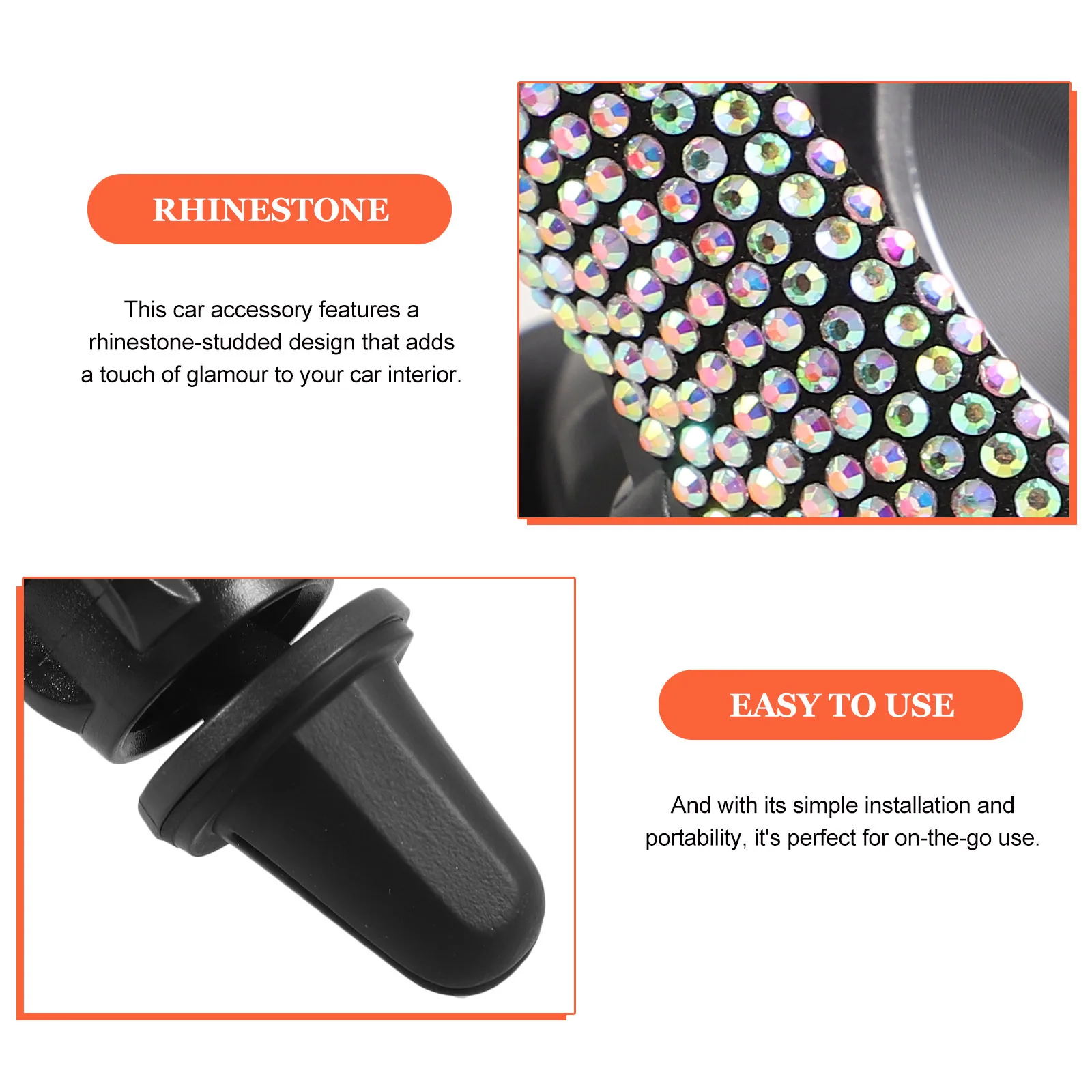 

Car Phone Mount Rhinestone Vent Holder For Universal Cell Phone Car Mount Compatible With