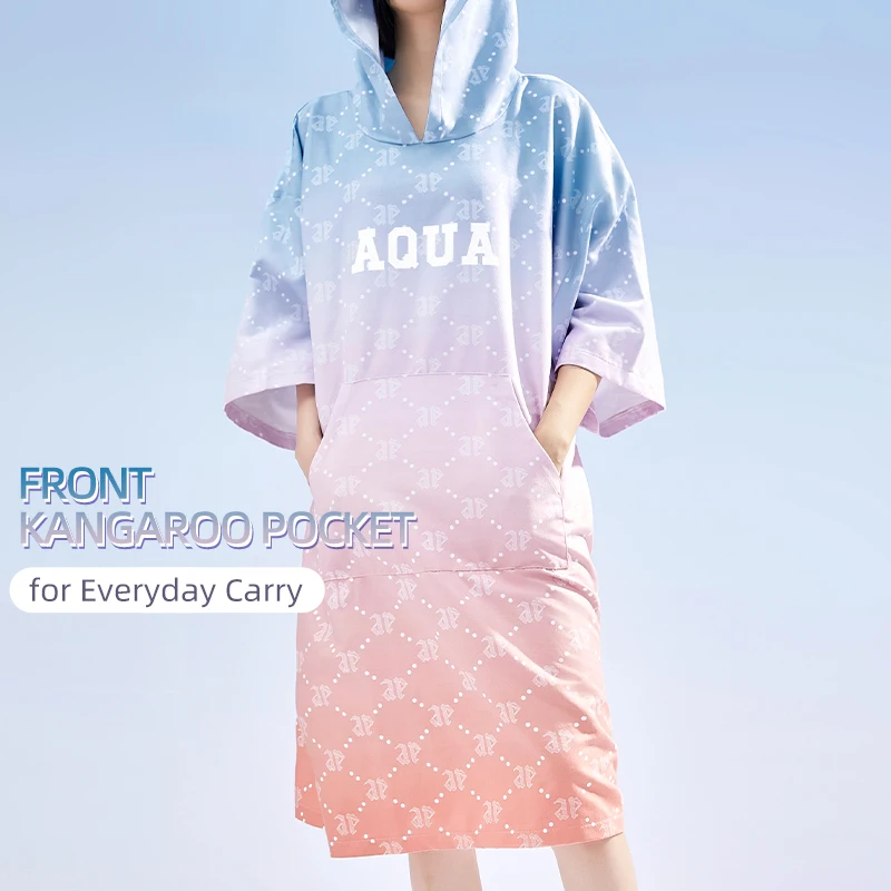 AquaPlay Surf Poncho Beach  Quick Drying Blanket Swim Towel Hoodie Wetsuit Cloak Swimming Surfing Fashion Style