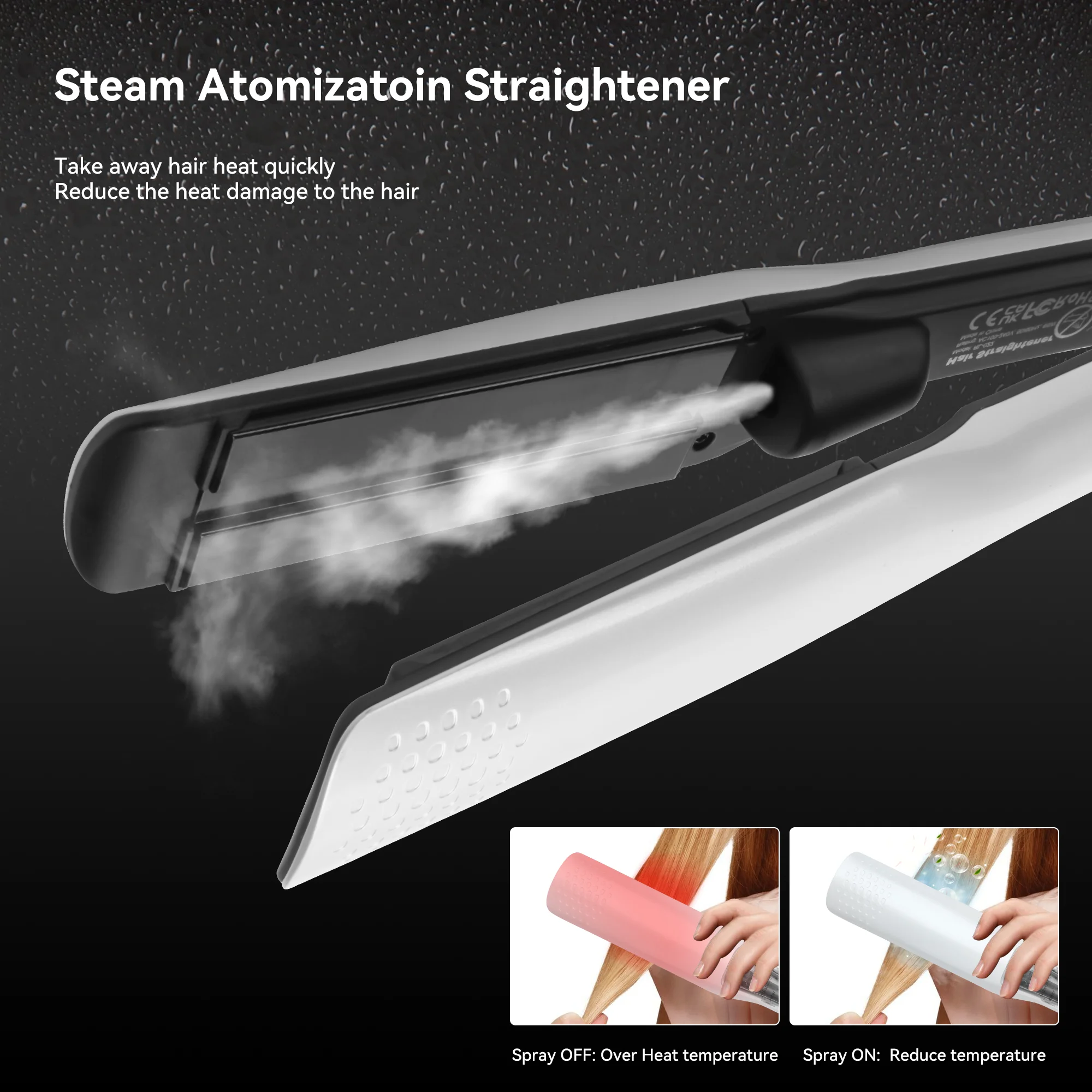 Steam Hair Straightener Professional Salon Nano Titanium Ceramic Steam Flat Iron Hair Straightening Irons for Smooth view 6