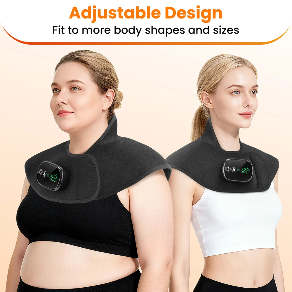 اللاسلكي التدفئة الكهربائية الكتف وسادة الرقبة 5 مستويات الحرارة الساخن ضغط عنق الرحم قابلة للشحن شال دافئ للاستخدام المنزلي مكتب #6