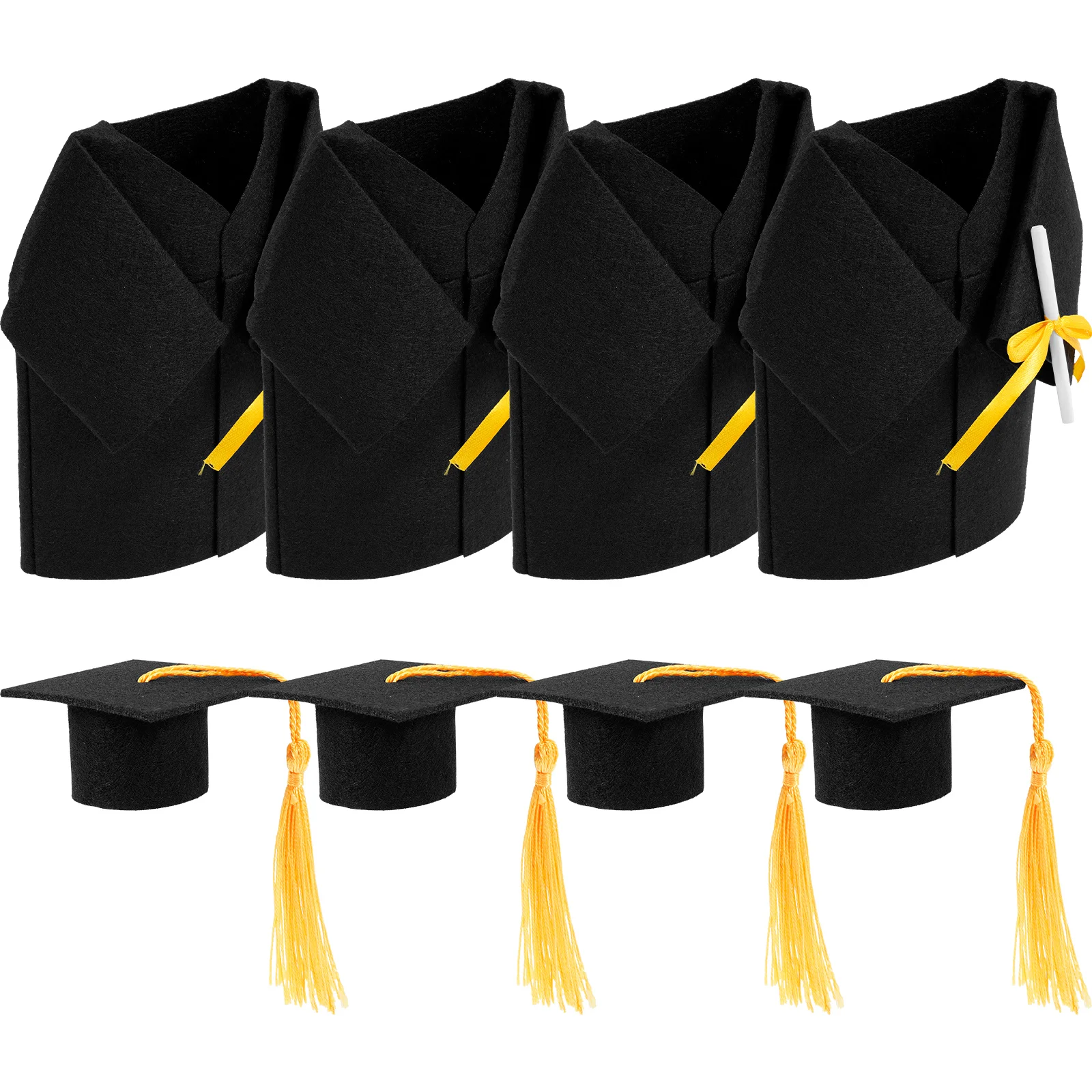 

4 Sets Hand Decor Graduation Season Decoration Embellishments for Crafting