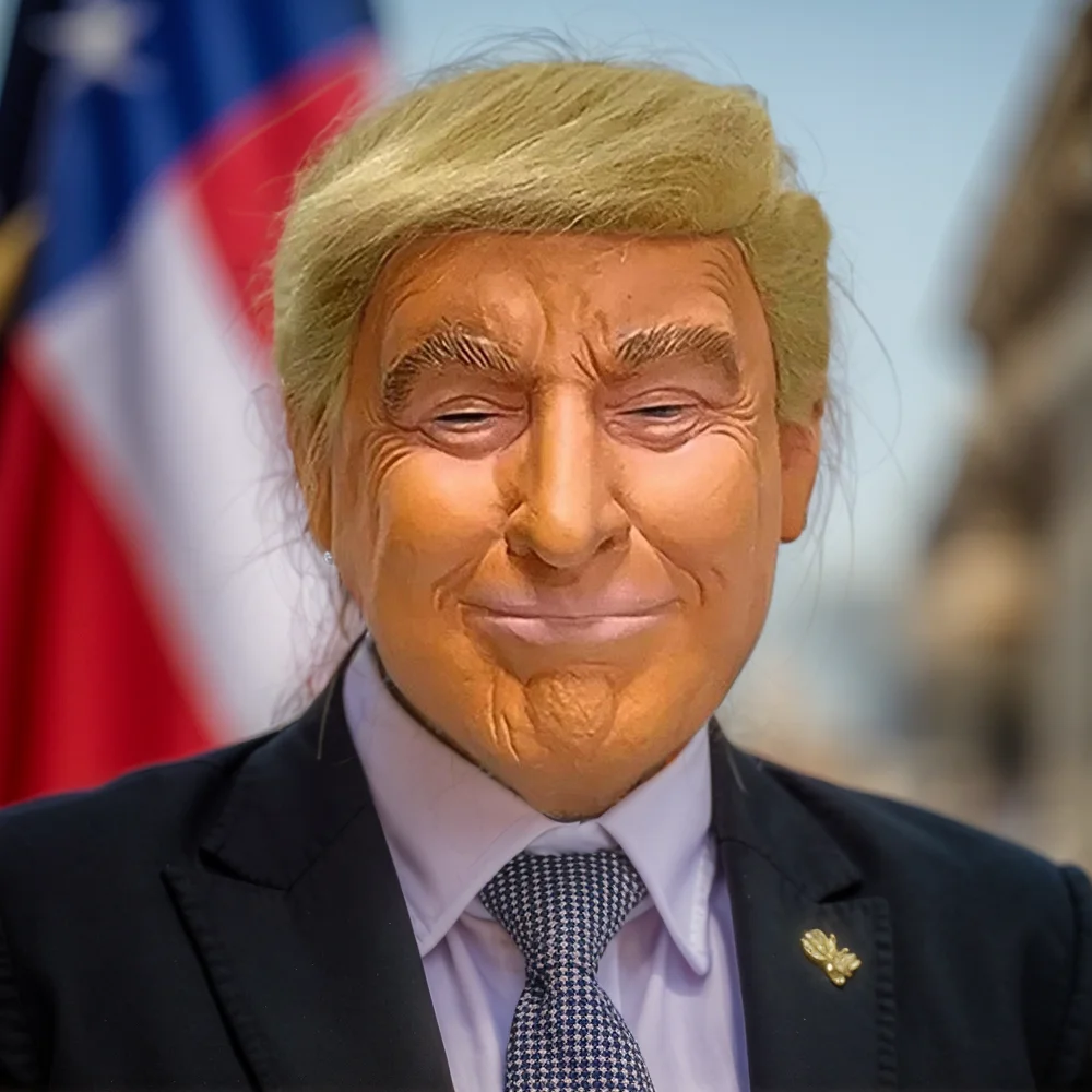Maquillage Donald Trump Le masque réaliste qui transforme toute fête en événement politique
