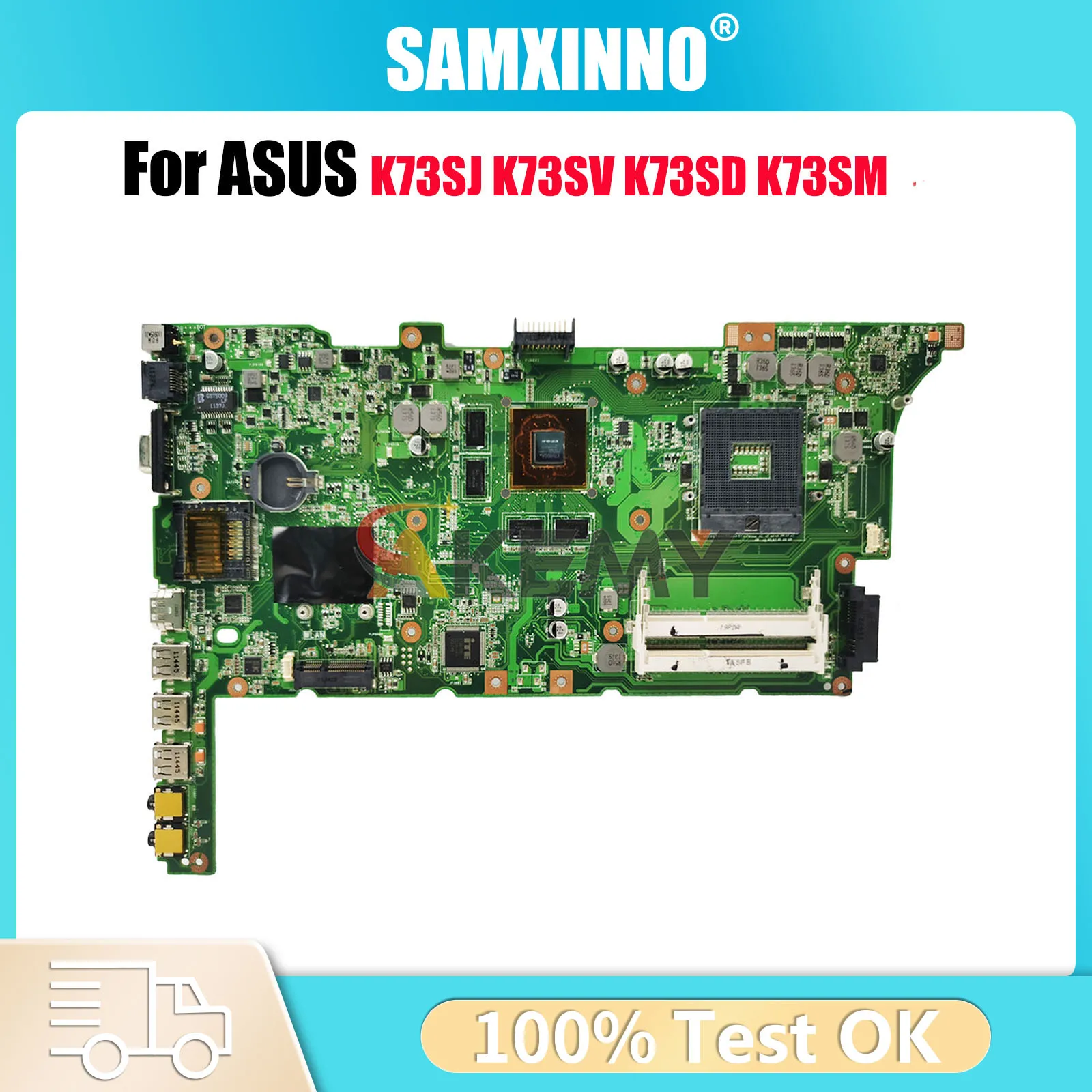 

K73SD Материнская плата для ноутбука ASUS K73S K73SM K73SD K73SJ K73SV Материнская плата для ноутбука в наличии 100% тестирование ОК быстрая доставка stk