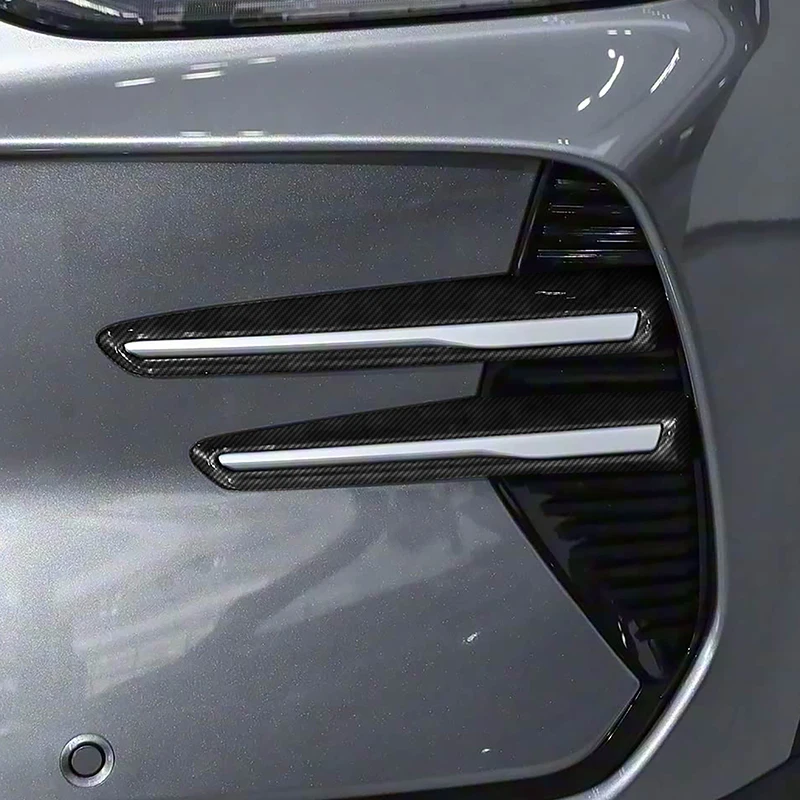 

Стайлинг автомобиля, рамка передней противотуманной фары, декоративная накладка для BYD Song PLUS 2023, цвет углеродного волокна, внешние аксессуары