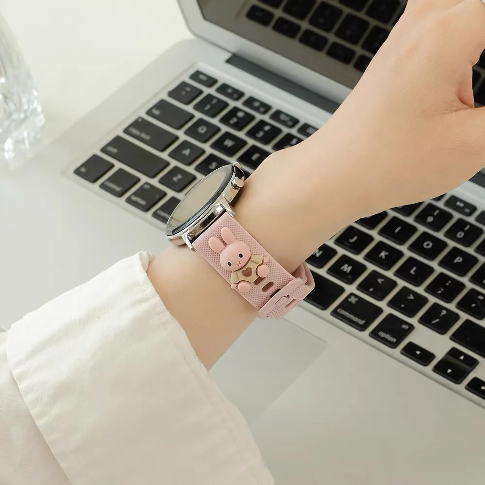 Pulseira de silicone universal 20mm 22mm 18mm para samsung galaxy watch 7 40mm 44mm pulseira 44mm 6 clássico 43mm para huawei para xiaomi