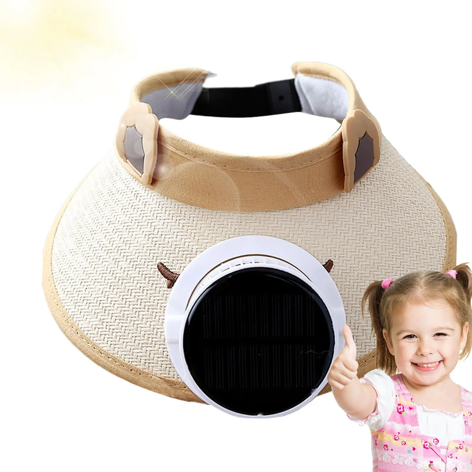 

Solar Powered Fan Hat Solar Hat With Built In Fan Visor Cooling 3 Speed Adjustment For Yoga Hiking Festival Vacation Outdoor