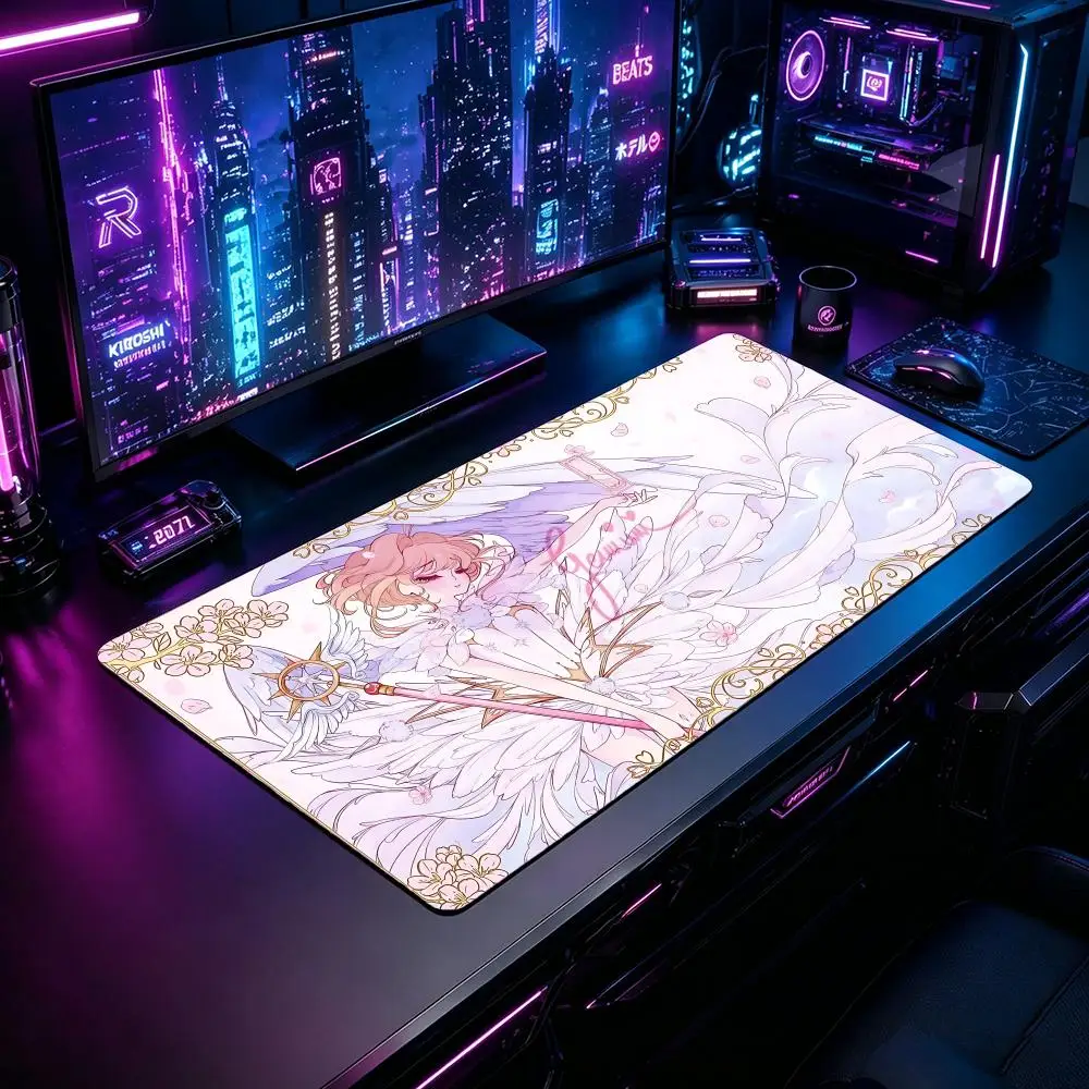 Gaming Mouse Pad CCardcaptor Sakura Mouse Pad XXL Large Desk Mat Non-Slip Rubber Extended Mousepad for PC Laptop Setup