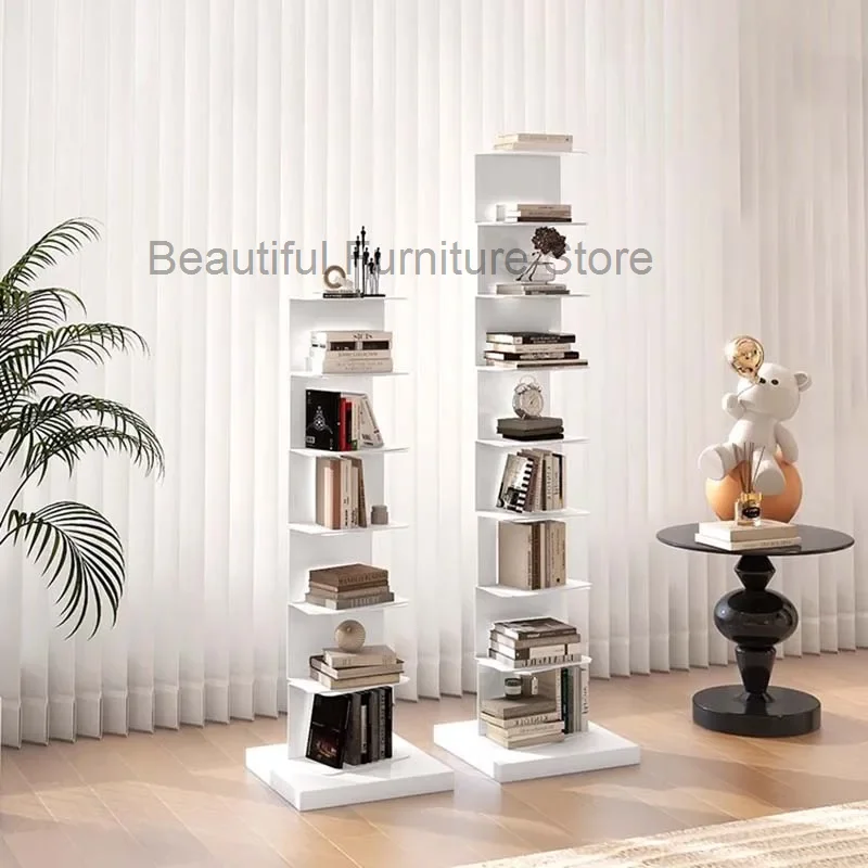 White Cube Display Bookcase Modern Storage Corner Wall Bookshelf Organizer Library Estanteria Habitacion Living Room Decorations
