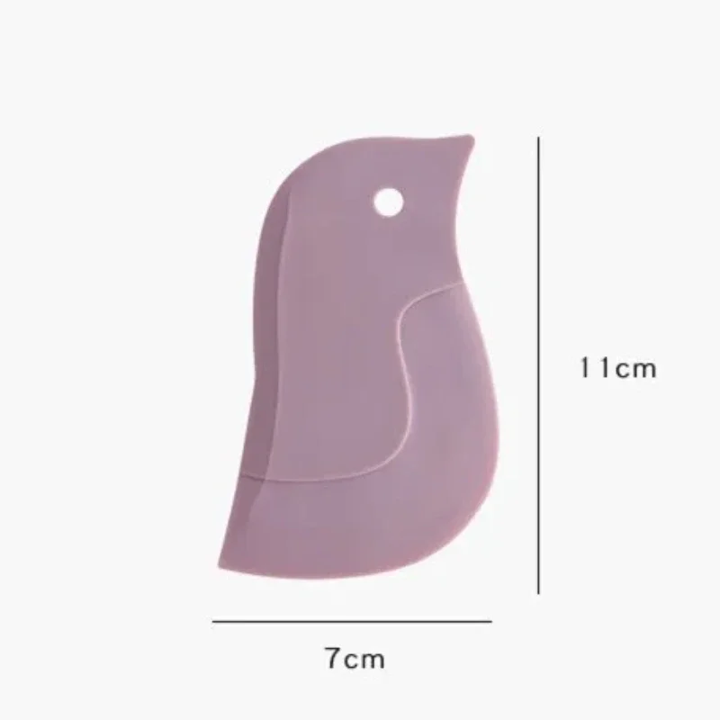 Silicone Rubber Kitchen Scraper High Temperature Resistant Flexible Durable Dish Scraper, Stain Remover for Kitchenware with Erg