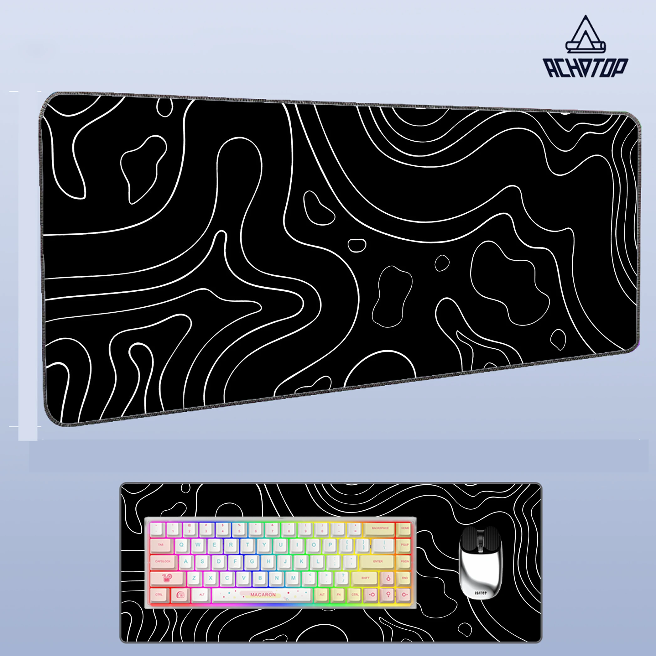 

Mousepad Computer Art Black And White Line Mouse Pads XXL Playmat Non-Slip Natural Rubber Carpet Mouse Mats Desktop Mouse Pads