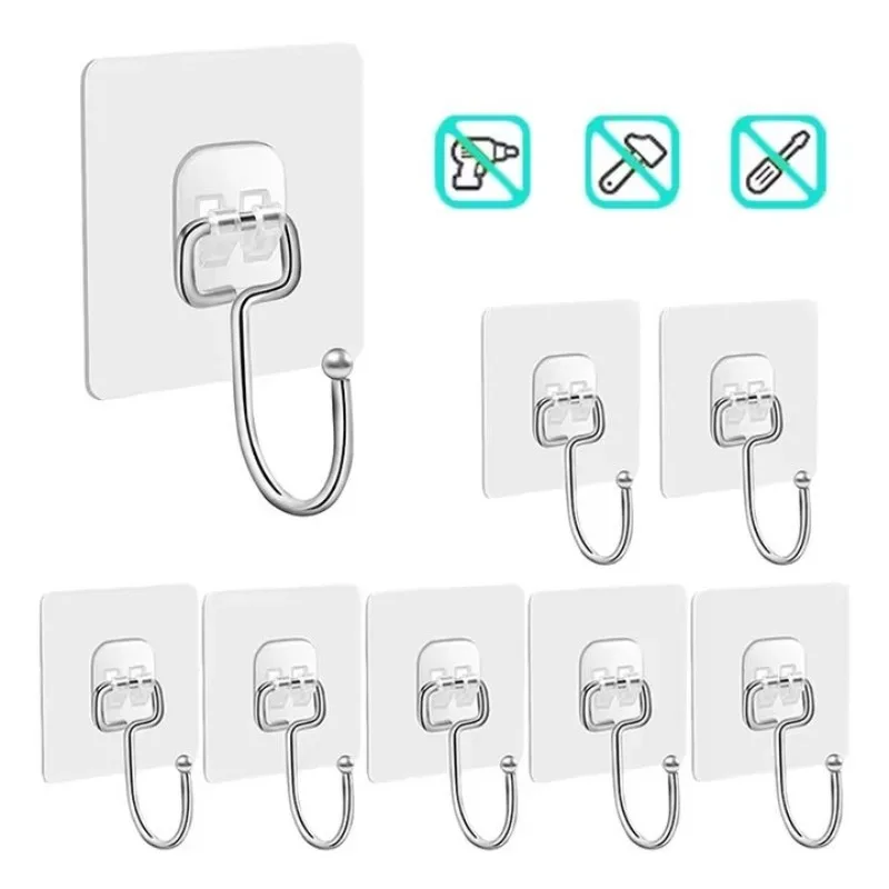 Große selbstklebende Haken, drehbar, wasserdicht, stark, Aufkleberhalter, Wand, Tür, Aufbewahrung, Hängehaken, Küche, Badezimmer, Organizer