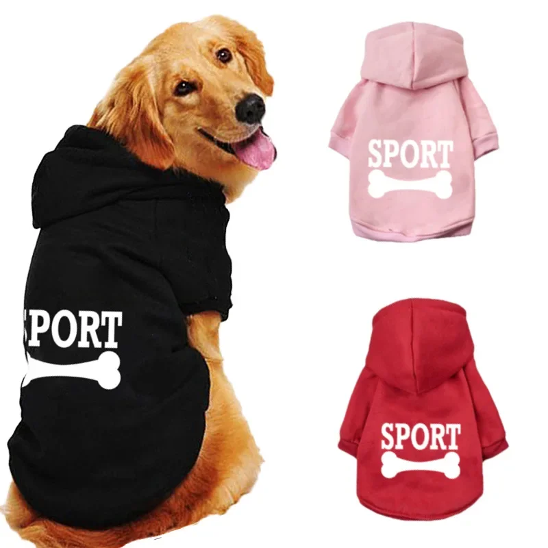 Ropa de moda Popular para mascotas, Sudadera con capucha para perros grandes, medianos y pequeños, ropa cálida informal para perros