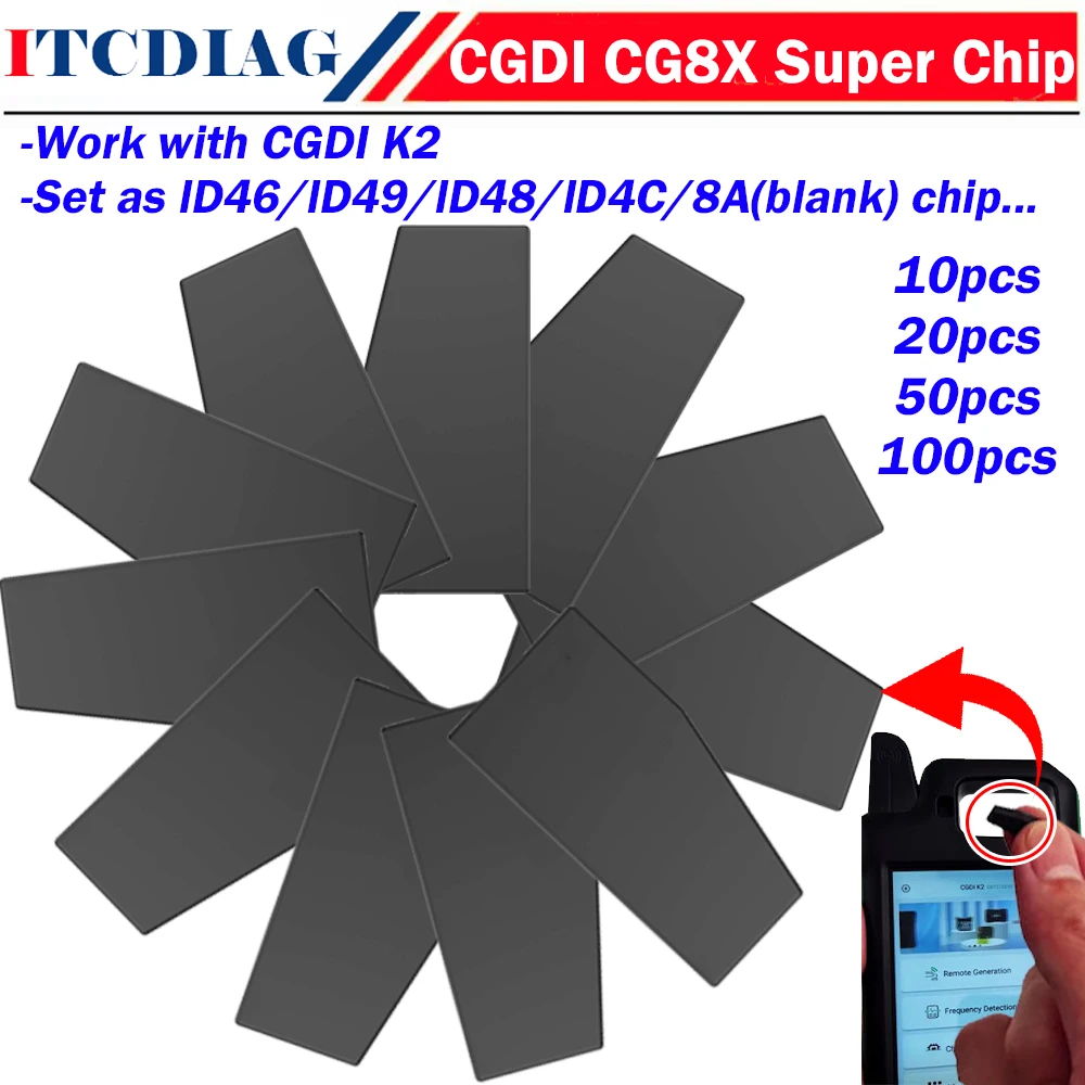 

Wholesale CGDI CG8X Super Chip Work With CGDI K2 Stability Multi-Type Re-Write Conversion Set As lD46 lD49 lD48 lD4C lD4A...
