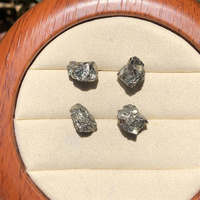 1 Pair Fengbaowu Natural Rough Stone Pyrite Earring Stud 925 Sterling Silver Fashion Jewelry Gift For Women