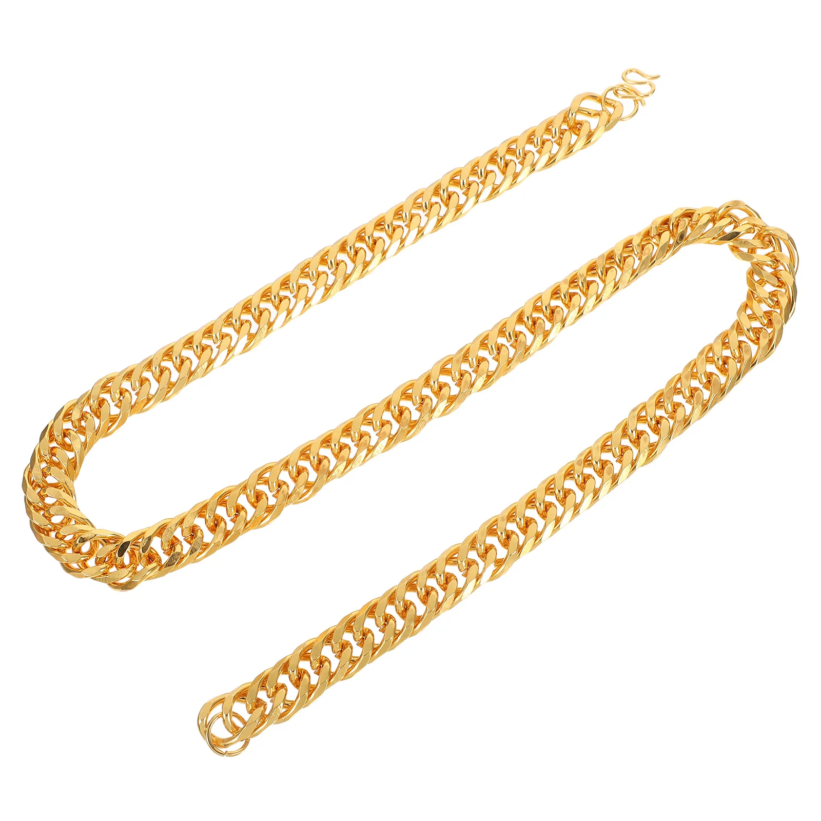 

Imitation Golden Necklace For Men 60Cm Chunky Cuban Curb Chain Durable Nickel Free Fashion Jewelry Gift Hip Hop Party Decor
