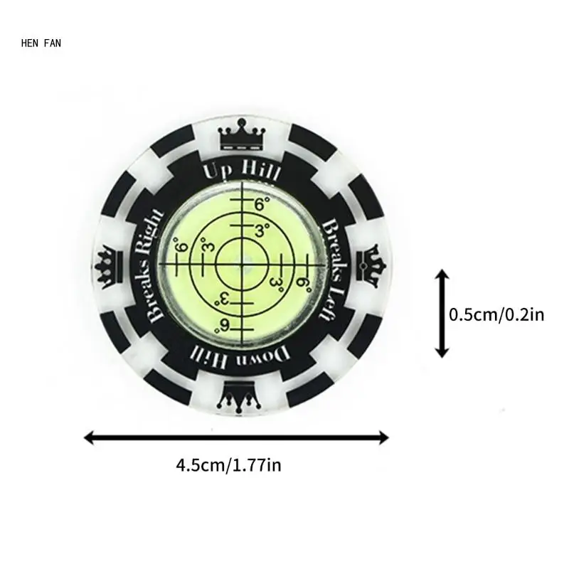 Golfs Green Reader Golfball Marker Round Bubble Levels High Golfs Putting Aid Bubble Levels Golfball Marker M89D