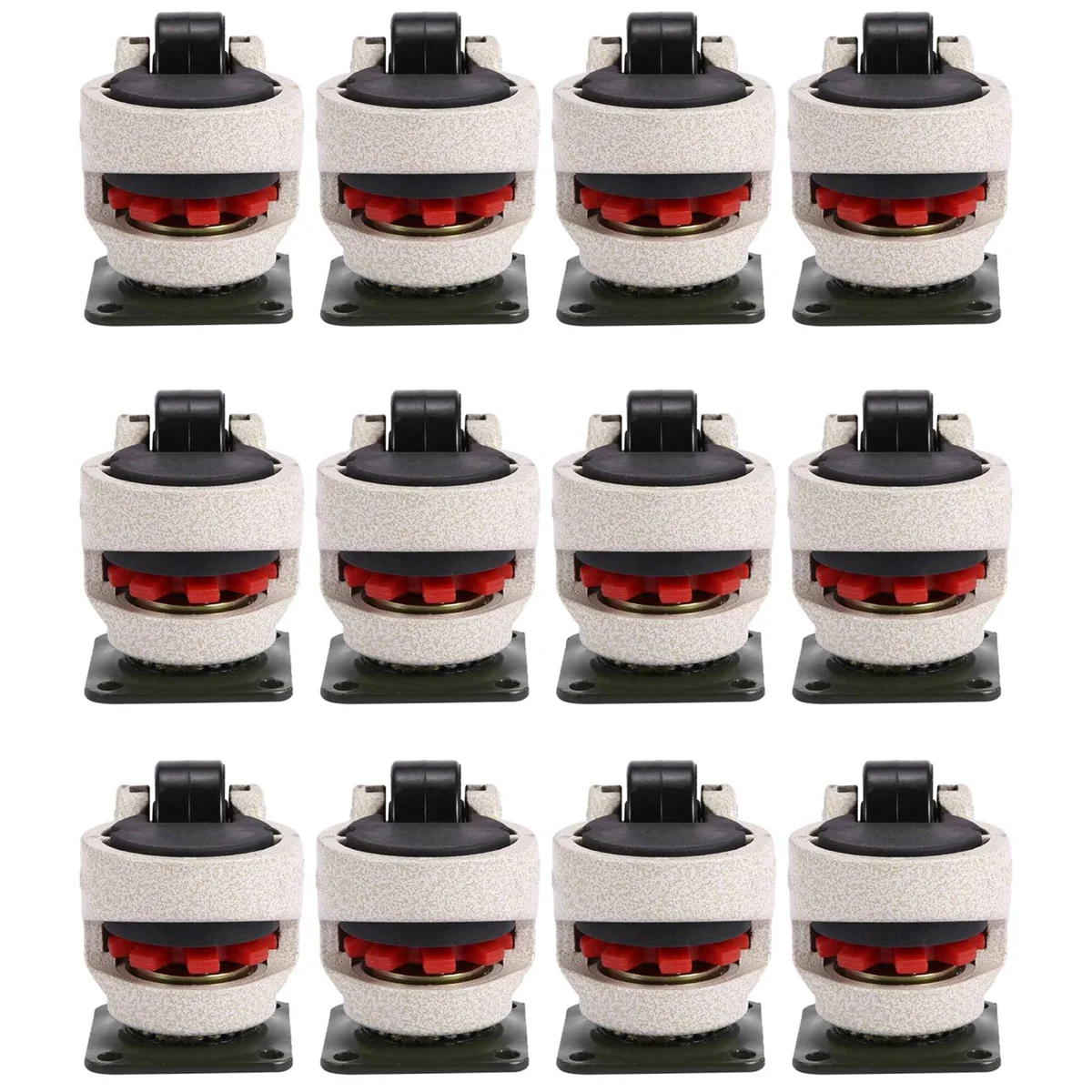 

12 Pcs Retractable Leveling Casters Industrial Machine Swivel Caster Castor Wheel for Office Chair Trolley 220lbs