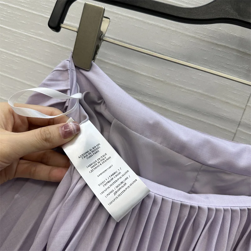 تنورة نسائية 2026 ربيع جديد منخفضة الخصر تنورة متأرجحة كبيرة بقصة ضيقة مطوي حرفية تنورة طويلة تنورة نسائية غير رسمية نصف تنورة y2k #5